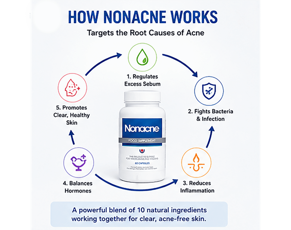 How Nonacne reduces acne inflammation excess sebum and hormonal breakouts