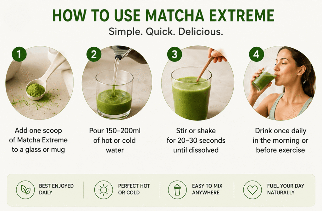 How to prepare and drink Matcha Extreme daily for weight loss support