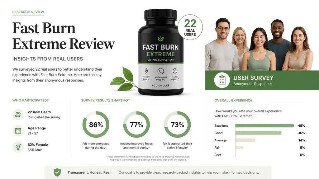 Fast Burn Extreme review based on a survey of 22 direct users