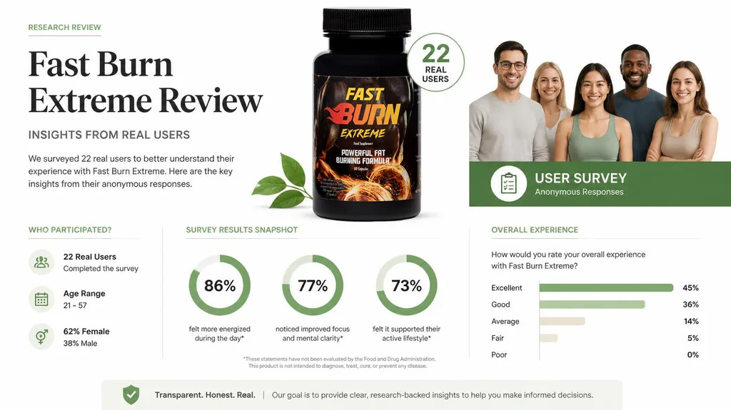 Fast Burn Extreme review based on a survey of 22 direct users