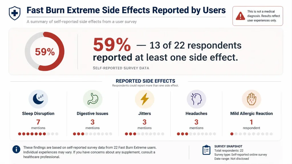 Common Fast Burn Extreme side effects reported by survey respondents